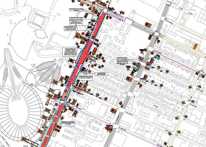 Travaux de voirie, d'éclairage et de feux de circulation — Avenue Pierre-De-Coubertin